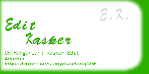 edit kasper business card